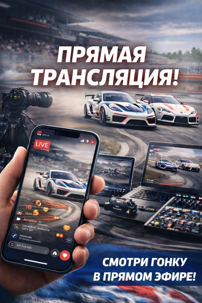 Автодром открыт для зрителей, и уже стартовала прямая трансляция: https://vkvideo.ru/video-236583582_456239017