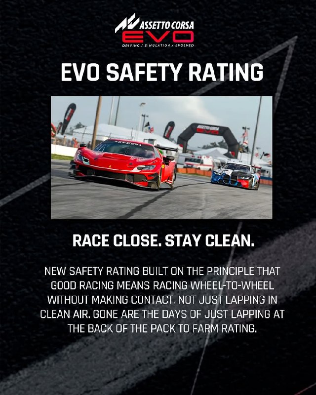 Assetto Corsa EVO получит систему Safety Rating до версии 0.7