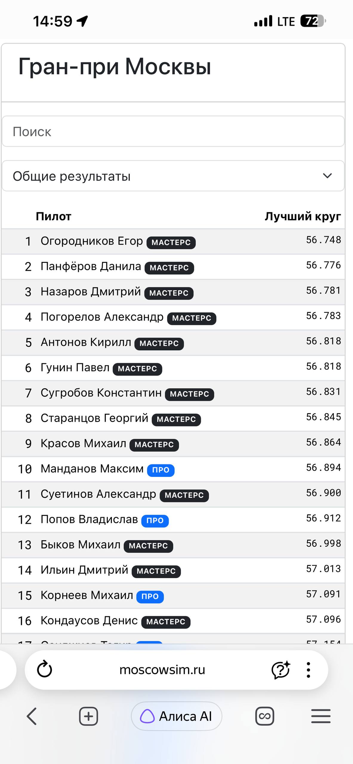 Нестабильность на трассе: рекорд и потери в одной сессии