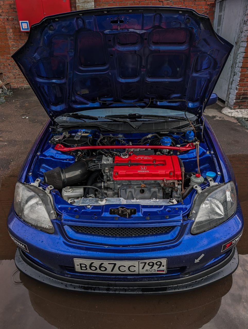 Honda civic EK — Моторный отсек