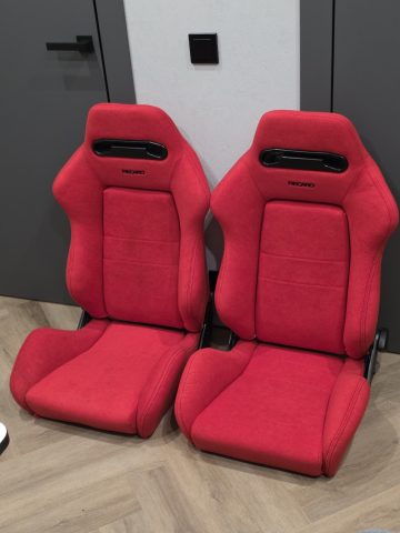 Полуковши Recaro SR2 в стиле Type R, красные, восстановленные